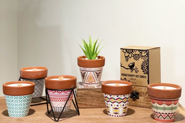 (image for) Agnes + Cat Herb Garden Candles - Rosemary