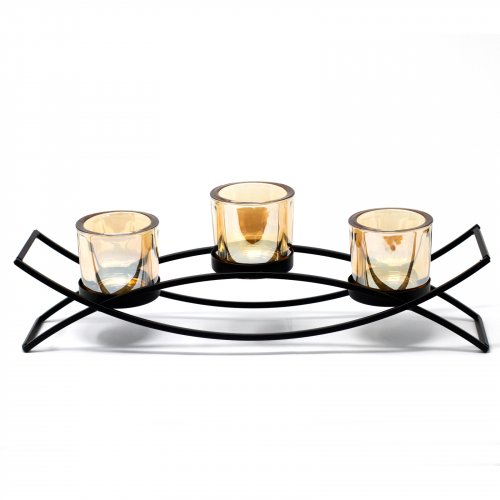 (image for) Centrepiece Iron Votive Candle Holder - 3 Cup Silhouette