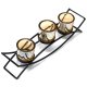 Centrepiece Iron Votive Candle Holder - 3 Cup Silhouette (image for) Centrepiece Iron Votive Candle Holder - 3 Cup Silhouette