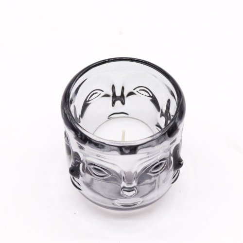 (image for) Buddha Faces Candle Jar - Midnight Grey