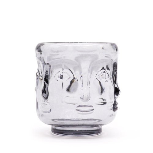 (image for) Buddha Faces Candle Jar - Midnight Grey