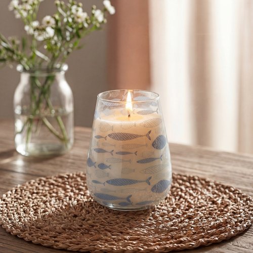 (image for) Tall Glass Jar Candles - Seabreeze