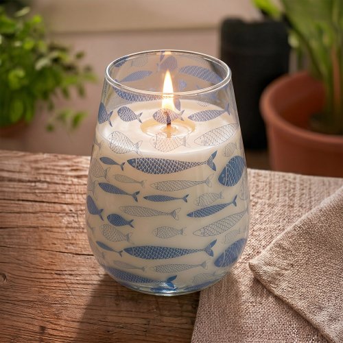 (image for) Tall Glass Jar Candles - Seabreeze