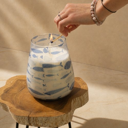 (image for) Tall Glass Jar Candles - Seabreeze