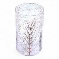 (image for) Natural Floral Glass - Tall Vase Candle Holder - Pino - (19x11cm)