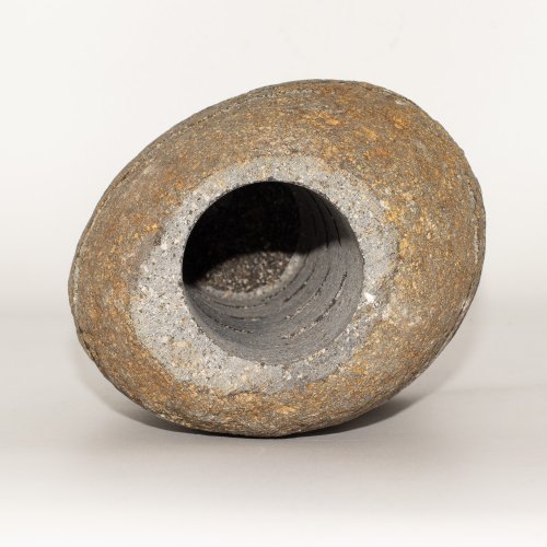 (image for) Natural Riverstone Candle Holder - Standing Stone Cut (10x13x22cm)