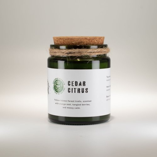 (image for) Greenman Woodwick Soy Candle - Cedar Citrus