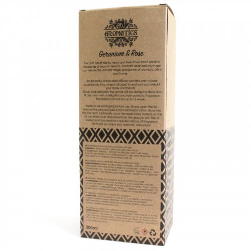 (image for) 200ml Geranium & Rose Essential Oil Reed Diffuser
