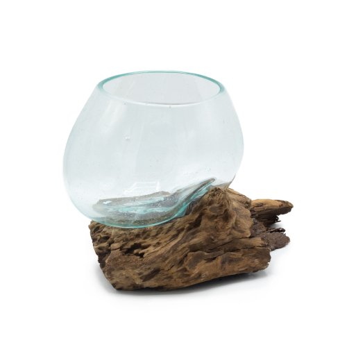 (image for) Molten Glass on Wood - Medium Bowl