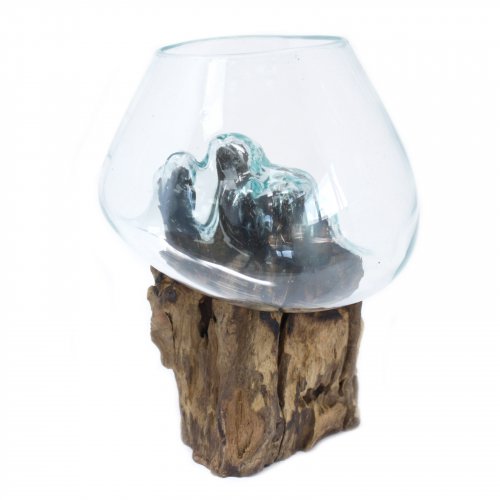 (image for) Molten Glass on Wood - Large Bowl