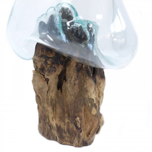 (image for) Molten Glass on Wood - Large Bowl