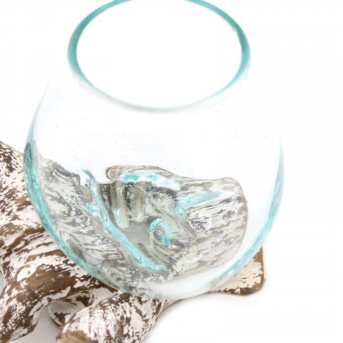 (image for) Molten Glass on Whitewash Wood - Small Bowl