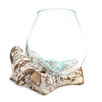 (image for) Molten Glass on Whitewash Wood - Small Bowl