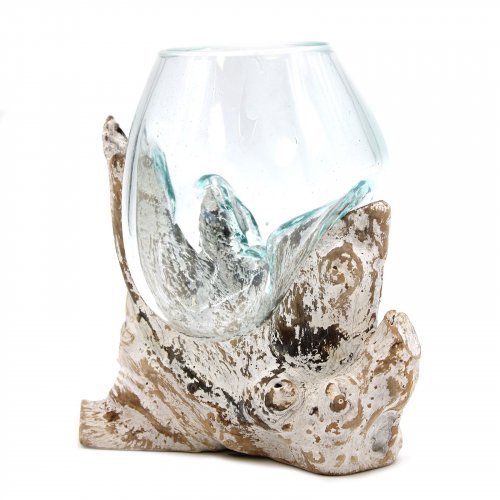 (image for) Molten Glass on Whitewash Wood - Medium Bowl