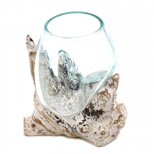 (image for) Molten Glass on Whitewash Wood - Medium Bowl