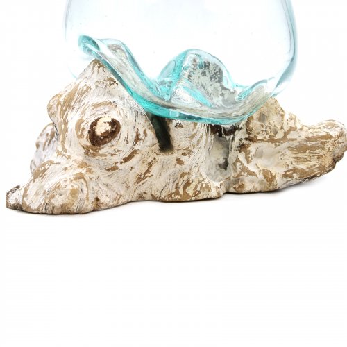 (image for) Molten Glass on Whitewash Wood - Large Bowl