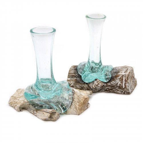 (image for) Molten Glass on Whitewash Wood - Vase - Small