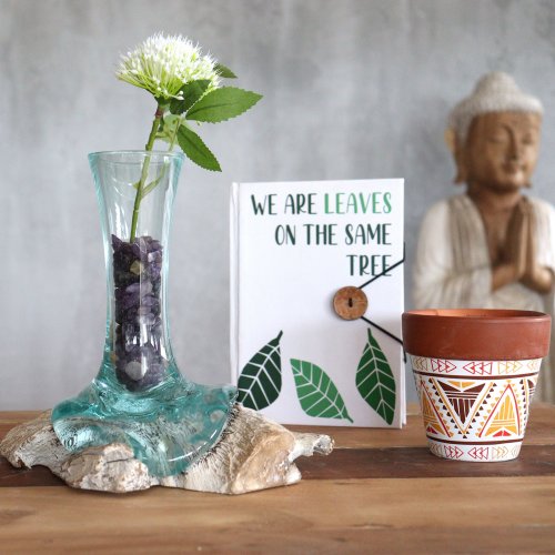 (image for) Molten Glass on Whitewash Wood - Vase - Small