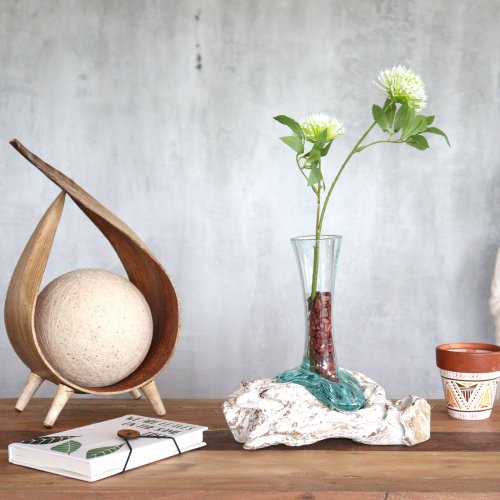 (image for) Molten Glass on Whitewash Wood - Vase - Small
