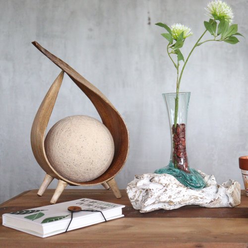 (image for) Molten Glass on Whitewash Wood - Vase - Medium