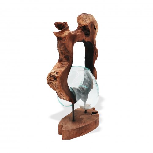 (image for) Molton Glass Hanging Art Vase on Wood