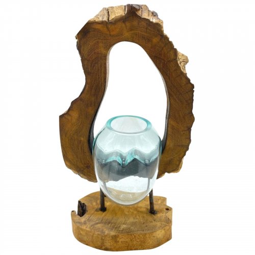(image for) Molton Glass Hanging Art Vase on Wood
