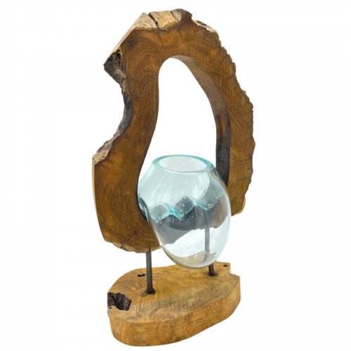 (image for) Molton Glass Hanging Art Vase on Wood