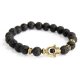 (image for) Gold Hamsa / Lava Stone - Gemstone Bracelet