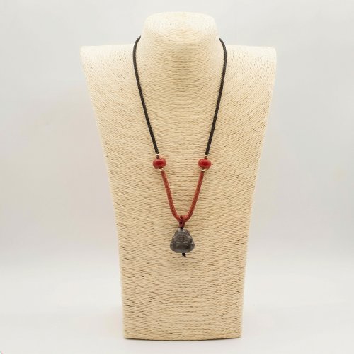 (image for) Cool Gemstone Pendants - Sliver Obsidian Buddha