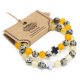 (image for) Set of 2 Gemstones Friendship Bracelets - Protection - Dalmatian Jasper & Yellow Agate