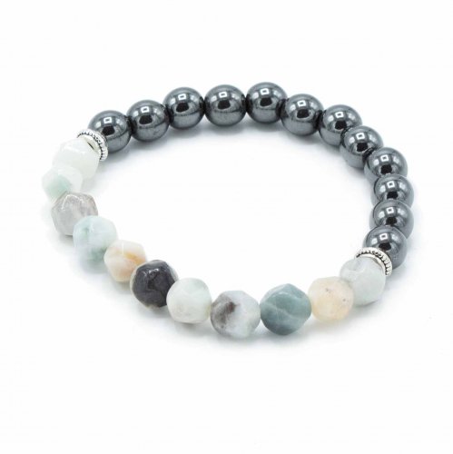 (image for) Faceted Gemstone Bracelet - Magnetic Mountain Jade