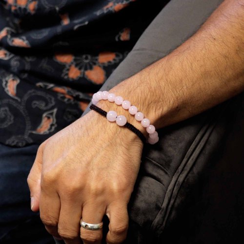 (image for) Gemstone Double Power Bracelets- Rose Quartz