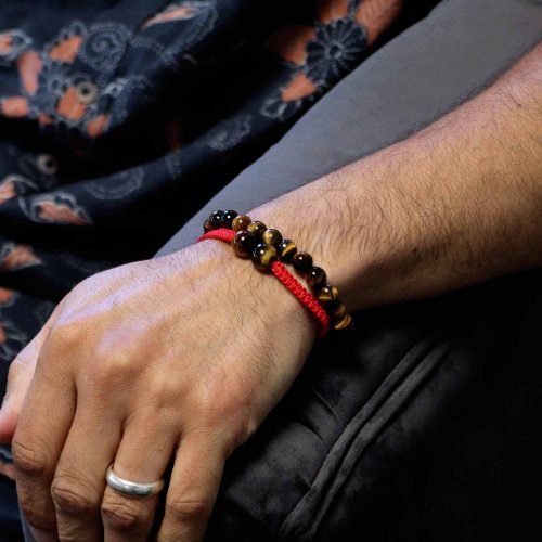 (image for) Gemstone Double Power Bracelets- Tiger Eye
