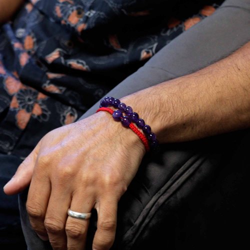 (image for) Gemstone Double Power Bracelets- Amethyst