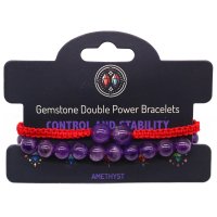 (image for) Gemstone Double Power Bracelets- Amethyst