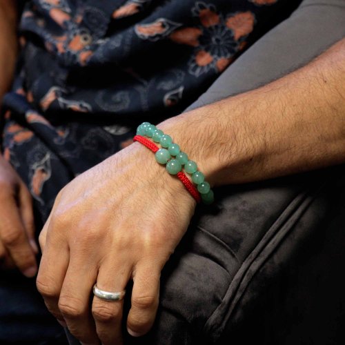 (image for) Gemstone Double Power Bracelets- Jade