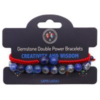(image for) Gemstone Double Power Bracelets- Lapis Lazuli