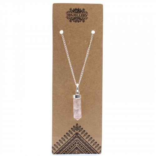 (image for) Gemstone Classic Point Pendant - Rose Quartz