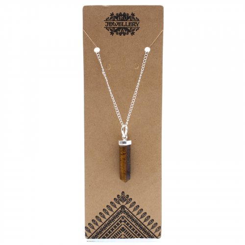 (image for) Gemstone Classic Point Pendant - Tiger Eye