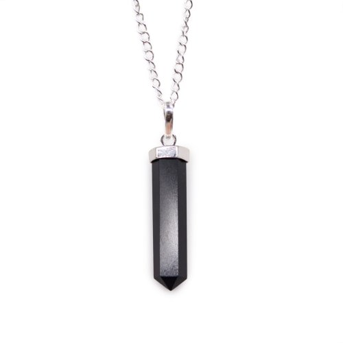 (image for) Gemstone Classic Point Pendant - Black Agate