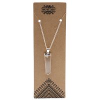(image for) Gemstone Flat Pencil Pendant - Rock Quartz