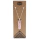(image for) Gemstone Flat Pencil Pendant - Rose Quartz