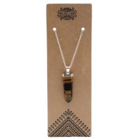 (image for) Gemstone Flat Pencil Pendant - Tiger Eye
