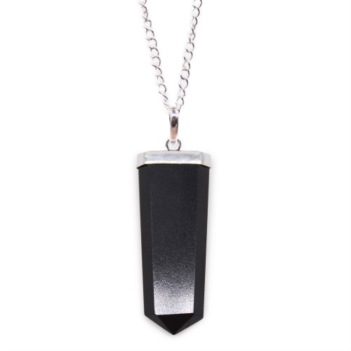 (image for) Gemstone Flat Pencil Pendant - Black Agate