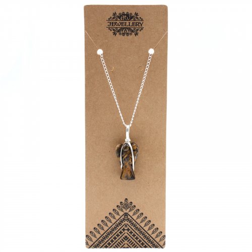 (image for) Gemstone Guardian Angel Pendant - Tiger Eye