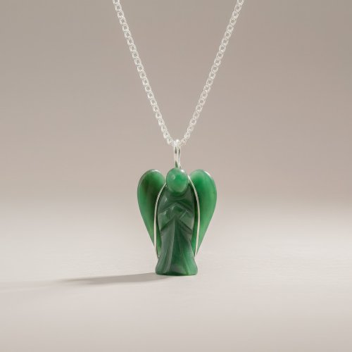 (image for) Gemstone Guardian Angel Pendant - Green Aventurine