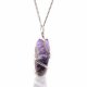 (image for) Cascade Wrapped Gemstone Necklace - Rough Amethyst