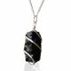 (image for) Cascade Wrapped Gemstone Necklace - Rough Black Onyx