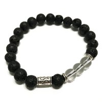 (image for) Lava Stone Bracelet - Tribal Rock Quartz