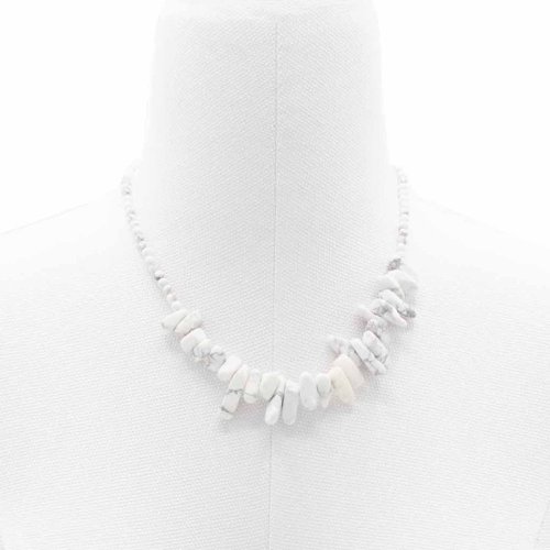 (image for) Longstone Gem Necklace - White Jasper